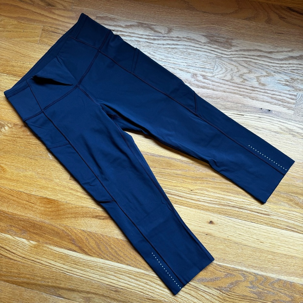 Navy Lululemon Crop Leggings
